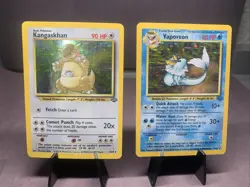 Pokemon TCG Jungle Set Lot of 2 Card Holo Rare Kangaskhan & Vaporeon WOTC VTG - Image 1