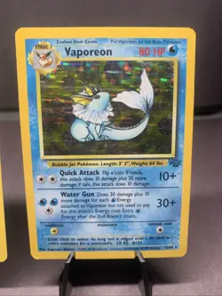 Pokemon TCG Jungle Set Lot of 2 Card Holo Rare Kangaskhan & Vaporeon WOTC VTG - Image 3