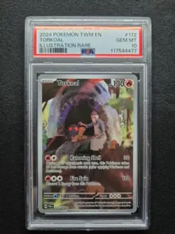 POKEMON PSA 10 2024 Twilight Masquerade Torkoal 172/167 IR - Image 1