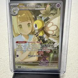 Pokemon TCG Lillie's Ribombee Card Journey Together Illustration, 164/159 - Image 1