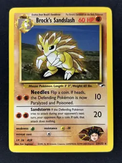 Brock’s Sandslash 23/132 - Gym Heroes Non Holo Rare Pokemon Card WOTC - LP - Image 1