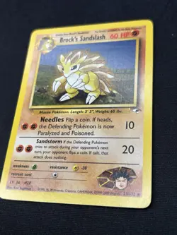 Brock’s Sandslash 23/132 - Gym Heroes Non Holo Rare Pokemon Card WOTC - LP - Image 2