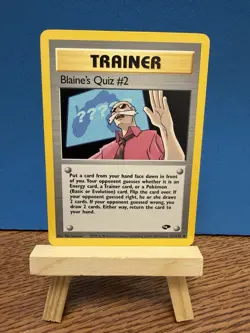 Pokemon TCG Blaine’s Quiz #2 111/132 Gym Challenge WOTC Vintage Trainer Card - Image 1
