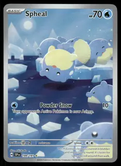 Pokemon Cards Spheal 199/191 Surging Sparks Illustration Rare NM - Image 1