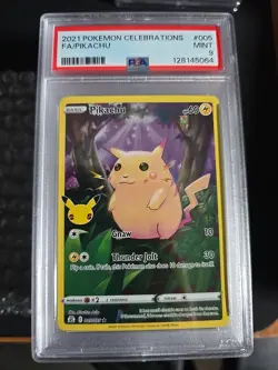 Pokemon TCG Pikachu 25th Anniversary Card 005/025 PSA 9 - Image 1