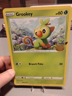 Pokemon Card Grookey Swsh001 JUMBO 25th Anniversary TCG PROMO - Image 1