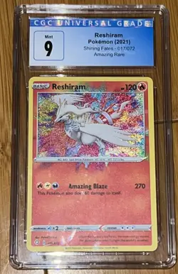 Reshiram Holo-Pokemon TCG Card 017/072 Shining Fates Amazing Rare - Image 1