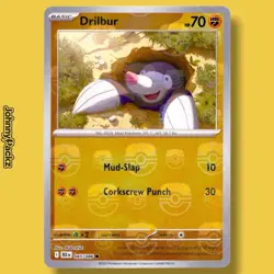 Drilbur 045/086 - 2025 Black Bolt Master Ball Pattern Holo - Pokemon Card NM - Image 1