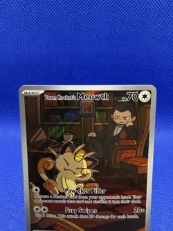 Team Rockets Meowth Destined Rivals Illustration Card 203/182 NM Condition - Image 3