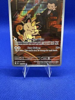 Team Rockets Meowth Destined Rivals Illustration Card 203/182 NM Condition - Image 4