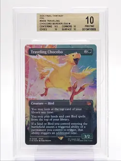 TRAVELING CHOCOBO 2025 MAGIC FINAL FANTASY BORDERLESS FOIL BGS 10 Q1404 - Image 1
