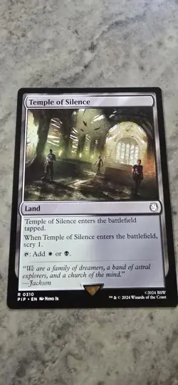 Temple of Silence Universes Beyond: Fallout Regular Rare Land MTG NM - Image 1