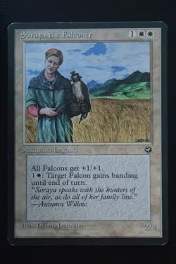 Magic The Gathering MTG SORAYA THE FALCONER Homelands MP Moderately Played - Image 1