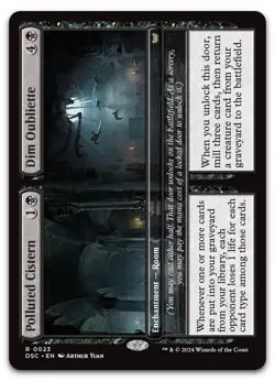 Polluted Cistern // Dim Oubliette #23 (NM) Duskmourn DSC Magic MTG - Image 1