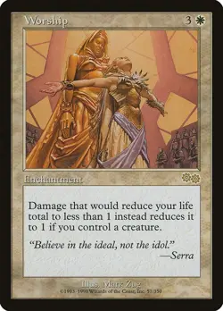 Worship - MtG Urza's Saga - R057 NM 1998 - Image 1