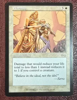 Worship - MtG Urza's Saga - R057 NM 1998 - Image 2