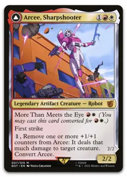 Arcee, Sharpshooter #7 (NM) Transformers BOT Magic MTG - Image 1