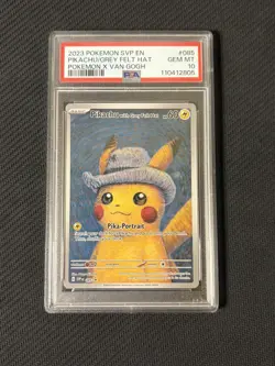 Pikachu With Grey Felt Hat SVP 085 - Pokemon Van Gogh Promo Card PSA 10 GEM MINT - Image 1