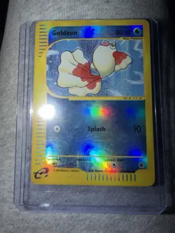 Pokemon Goldeen 111/165 Expedition Base Set Reverse Holo Common 50 HP Card 2002 - Image 1
