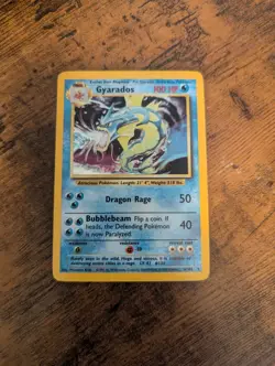 Gyarados 1999 Pokemon TCG 6/102 Holo Base Set LP - Image 1