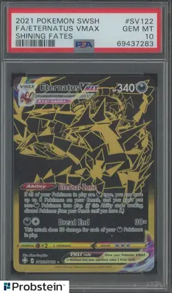 2021 Pokemon SWSH Shining Fates #SV122 FA Eternatus VMAX PSA 10 GEM MINT - Image 1