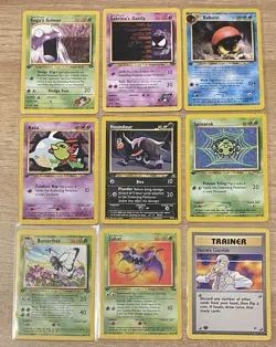Pokemon TCG 1st Edition WOTC Lot X9 Neo, Gym, Fossil, Jungle MP/HP - Image 1