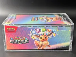 Pokemon SV8.5 Prismatic Evolutions Sealed Booster Bundle Display W/Acrylic Case - Image 4