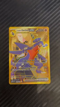 Pokemon Gold Hyper Rare Garchomp EX Cynthia's Card 241/182 Mint Condition - Image 1