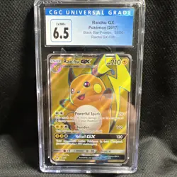 CGC 6.5!! 2017 Pokemon Black Star Promos RAICHU GX SM90 Graded! Sweet! - Image 2