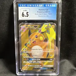 CGC 6.5!! 2017 Pokemon Black Star Promos RAICHU GX SM90 Graded! Sweet! - Image 5