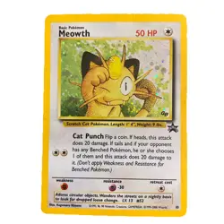 Pokemon TCG *SWIRL* Meowth 10/53 Wotc Promo Holo (English) - MP - Image 1