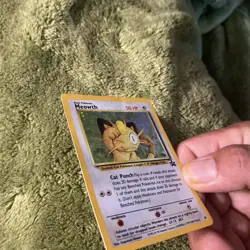 Pokemon TCG *SWIRL* Meowth 10/53 Wotc Promo Holo (English) - MP - Image 4
