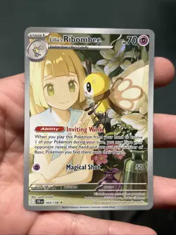 Pokemon TCG Journey Together Lillie's Ribombee Illustration Rare 164/159- NM - Image 1