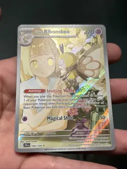 Pokemon TCG Journey Together Lillie's Ribombee Illustration Rare 164/159- NM - Image 2