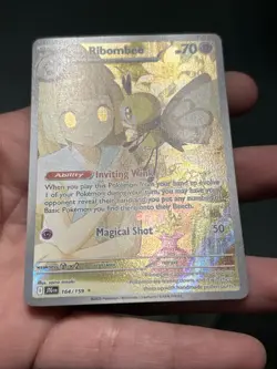 Pokemon TCG Journey Together Lillie's Ribombee Illustration Rare 164/159- NM - Image 3