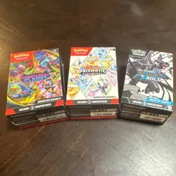 3 Sealed Pokemon Booster Bundles-Black Bolt, Phantasmal Flames and Prismatic. - Image 1