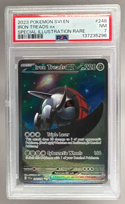 137235296 Iron Treads ex 2023 Pokemon Scarlet & Violet #248/198 PSA 7 - Image 1
