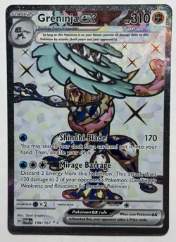 Pokemon TCG Greninja EX Sv06 Twilight Masquerade Ultra Rare Full Art Holo - Image 1