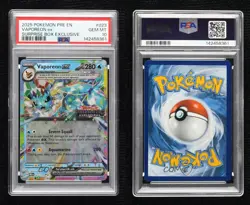 Vaporeon ex (Surprise Box Promo) Pokemon Prismatic Evolutions PRE PSA 10 GEM MT - Image 3