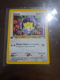 Togepi - 1st Edition - 51/111 Neo Genesis - Pokemon TCG - 2000 NM! - Image 1