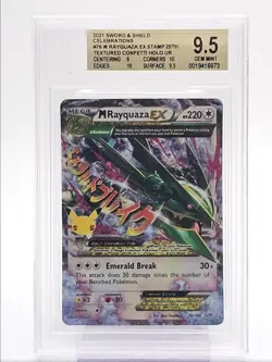 M RAYQUAZA EX 2021 POKEMON CELEBRATIONS HOLO ULTRA RARE 76/108 BGS 9.5 Q1404 - Image 1