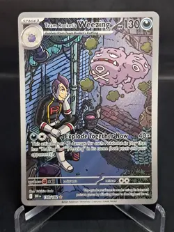 Team Rocket's Weezing 199/182 | Destined Rivals | Illustration Rare Pokemon Card - Image 1