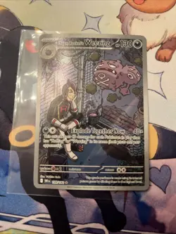 Team Rocket's Weezing 199/182 Illustration Rare Destined Rivals Pokemon - Image 1