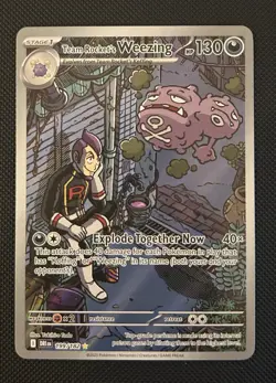 Pokemon - Team Rocket's Weezing 199/182 Destined Rivals - Illustration Rare NM - Image 1
