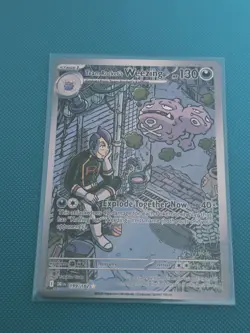 Pokemon TCG Team Rocket's Weezing Destined Rivals Illustration Rare Card 199/182 - Image 1
