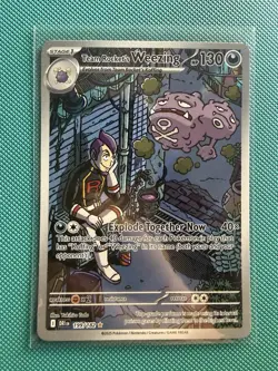 Pokemon TCG Team Rocket's Weezing Destined Rivals Illustration Rare Card 199/182 - Image 1