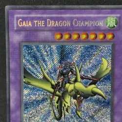 Gaia The Dragon Champion LOB-125 SR Reverse Foil HOLO BLEED 3x Error Set Yugioh - Image 3