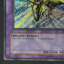 Gaia The Dragon Champion LOB-125 SR Reverse Foil HOLO BLEED 3x Error Set Yugioh - Image 5