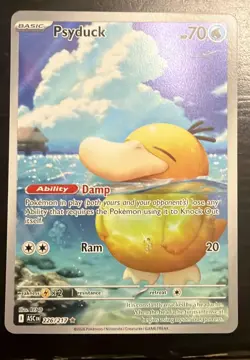 226/217 Pokemon TCG Ascended Heroes Psyduck Illustration Rare Pack Fresh - Image 1