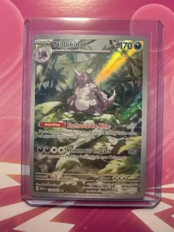 Pokemon S&V 151 Illustration Rare Lot: Nidoking, Mr.Mime, Caterpie, Omanyte - Image 4